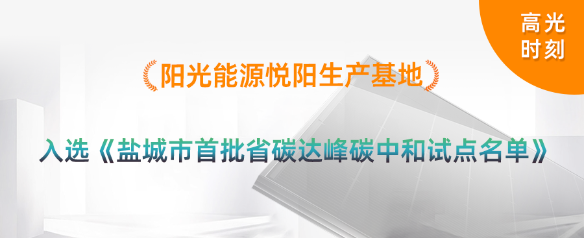高光時(shí)刻 | 陽(yáng)光能源悅陽(yáng)基地入選首批江蘇省碳達(dá)峰碳中和試點(diǎn)名單